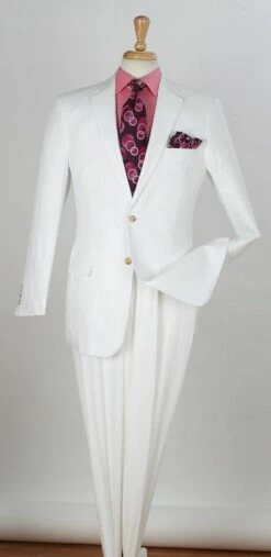 Apollo King Men's 2pc Executive Outlet Suit - 100% Linen -Empire Shop ln6 29 1