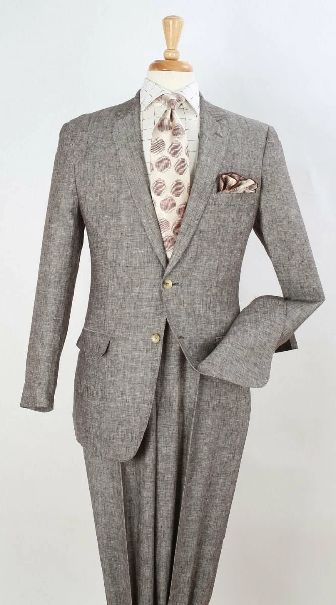 Apollo King Men's 2pc Executive Suit - 100% Linen 6 Apollo King Men's 2pc Executive Suit - 100% Linen - Image 4