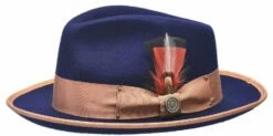 Bruno Capelo Men's Fedora Style Wool Hat - Classic Fedora Style -Empire Shop lorenzonavytan 3 1 opt