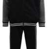 Stacy Adams Men's 2 Piece Athletic Walking Suit - Two Tone -Empire Shop luf038 blk frnt