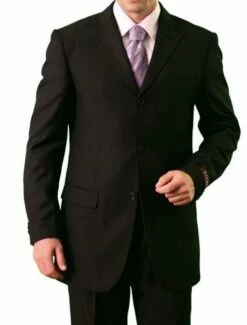 Tazio Men's 2 Piece Solid Discount Suit - 3 Button Jacket -Empire Shop m103 black 1