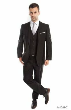 Tazio Men's Outlet 3 Piece Executive Slim Fit Suit - 5 Button Vest -Empire Shop m154s 01 bl 25781.1563911112 1 1 1