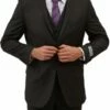 Tazio Men's 3 Piece Executive Slim Fit Suit - 5 Button Vest 2 Tazio Men's 3 Piece Executive Slim Fit Suit - 5 Button Vest -Empire Shop m154s black black