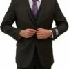 Tazio Men's Outlet 3 Piece Executive Slim Fit Suit - 5 Button Vest -Empire Shop m154s black black 1 19 1