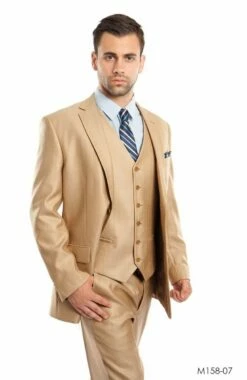 Tazio Men's 3 Piece Executive Suit - Textured Solid -Empire Shop m158 07 94809.1548113818 36