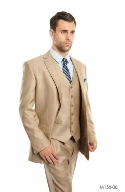 Tazio Men's 3 Piece Executive Suit - Textured Solid -Empire Shop m158 08 97532.1548113851 36