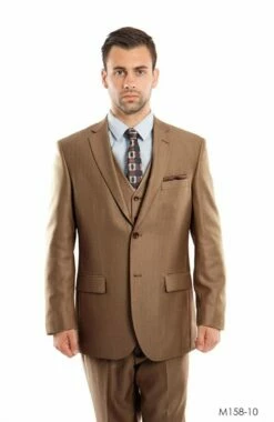 Tazio Men's 3 Piece Executive Suit - Textured Solid -Empire Shop m158 10 37827.1548113697 36