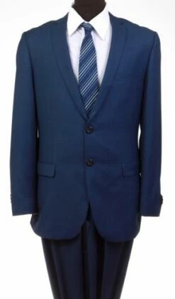 Tazio Men's 2 Piece Slim Fit Suit - Modern Cut Silky Sharkskin -Empire Shop m181 06f lr