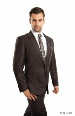 Tazio Men's 2 Piece Slim Fit Suit - Solid Classic Colors -Empire Shop m211s 03 17035.1550180740