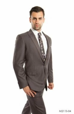 Tazio Men's 2 Piece Slim Fit Suit - Solid Classic Colors -Empire Shop m211s 04 11102.1550180761