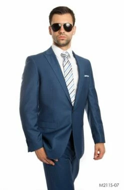 Tazio Men's 2 Piece Slim Fit Suit - Solid Classic Colors -Empire Shop m211s 07 59007.1550180747