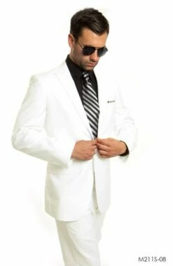 Tazio Men's 2 Piece Slim Fit Suit - Solid Classic Colors -Empire Shop m211s 08 14264.1550180701