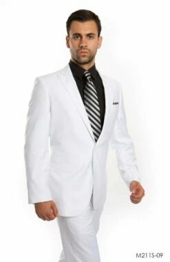 Tazio Men's 2 Piece Slim Fit Suit - Solid Classic Colors -Empire Shop m211s 09 72863.1550180711