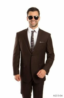 Tazio Men's 2pc Slim Fit Executive Suit - Thin Pinstripe -Empire Shop m215 04 10932