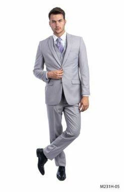 Tazio Men's 3 Piece Executive Suit - Notch Lapel -Empire Shop m231h 05