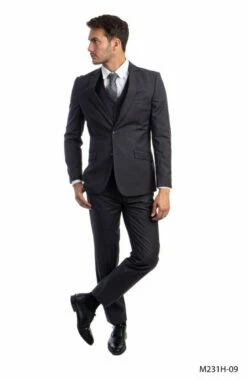 Tazio Men's 3 Piece Executive Suit - Notch Lapel -Empire Shop m231h 09