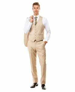 Tazio Men's 3 Piece Slim Fit Executive Suit - Classy Business