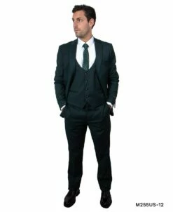 Tazio Men's 3 Piece Ultra Slim Fit Executive Suit - Classy Business -Empire Shop m255us 14 hunter