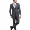 Tazio Men's 3 Piece Ultra Slim Fit Executive Suit - Windowpane -Empire Shop m266us 032 75469
