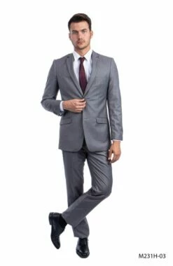 Tazio Men's 2 Piece Slim Fit Suit - Classic Solid Colors 17 Tazio Men's 2 Piece Slim Fit Suit - Classic Solid Colors -Empire Shop m276s 03 28 1 1