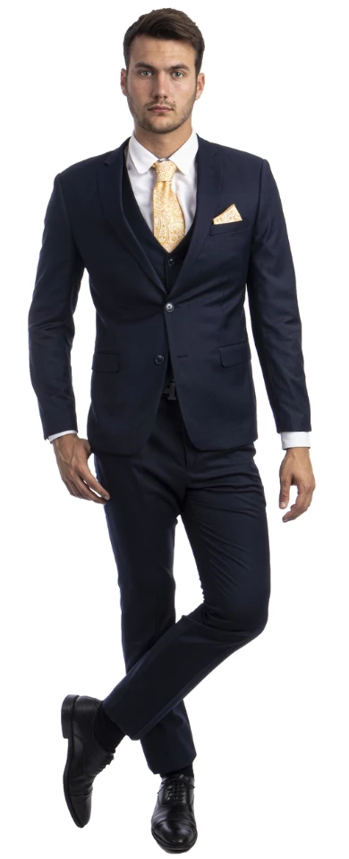 Sean Alexander Men's Outlet 3 Piece Skinny Fit Suit - Notch Lapel 4 Sean Alexander Men's Outlet 3 Piece Skinny Fit Suit - Notch Lapel - Image 2