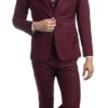 Sean Alexander Men's Outlet 3 Piece Skinny Fit Suit - Notch Lapel 1 Sean Alexander Men's Outlet 3 Piece Skinny Fit Suit - Notch Lapel -Empire Shop m282sk 06 burgundy 1 26