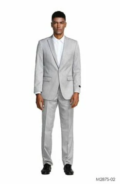 Tazio Men's 2pc Slim Fit Executive Suit - Peak Lapel