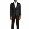 Tazio Men's 3 Piece Skinny Fit Suit - Slight Shine