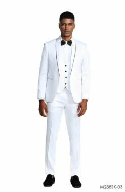 Tazio Men's 3 Piece Skinny Fit Suit - Slight Shine 8 Tazio Men's 3 Piece Skinny Fit Suit - Slight Shine -Empire Shop m288sk 3 2 57732