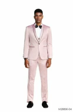 Tazio Men's 3 Piece Skinny Fit Suit - Slight Shine 9 Tazio Men's 3 Piece Skinny Fit Suit - Slight Shine -Empire Shop m288sk 4 2 89180