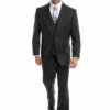 Demantie Men's 3 Piece Solid Executive Suit - Fashion Business -Empire Shop m302 01 black
