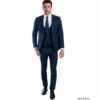 Sean Alexander Men's 3 Piece Skinny Fit Suit - U Vest -Empire Shop m311sk 01 blue