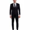 Tazio Men's 3 Piece Executive Suit - Black Accents -Empire Shop m323h 01 2 50000
