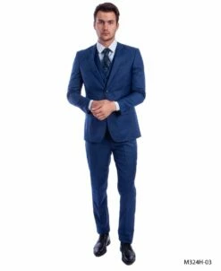 Tazio Men's 3 Piece Executive Suit - Bold Colors -Empire Shop m324h 03 2