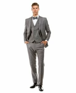 Sean Alexander Men's 3 Piece Executive Suit - Tweed Look -Empire Shop m325h1 01 61417