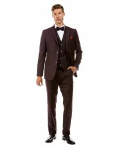 Sean Alexander Men's 3 Piece Executive Suit - Tweed Look