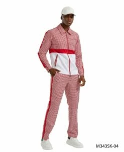 Tazio Men's Outlet 2 Piece Track Suit Set- Houndstooth 8 Tazio Men's Outlet 2 Piece Track Suit Set- Houndstooth -Empire Shop m343sk 04 01 92016 1 1 1