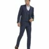 Tazio Men's 3 Piece Skinny Fit Suit - Light Windowpane -Empire Shop m348dk 02 01 19401.1633652030