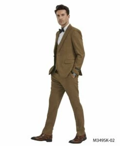 Tazio Men's 3 Piece Skinny Fit Suit - Textured Solid -Empire Shop m349sk 02 32770.1633652082