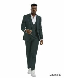 Tazio Men's 3 Piece Skinny Fit Suit - Bold Colors -Empire Shop m355sk 03 01 62951.1637352702 1