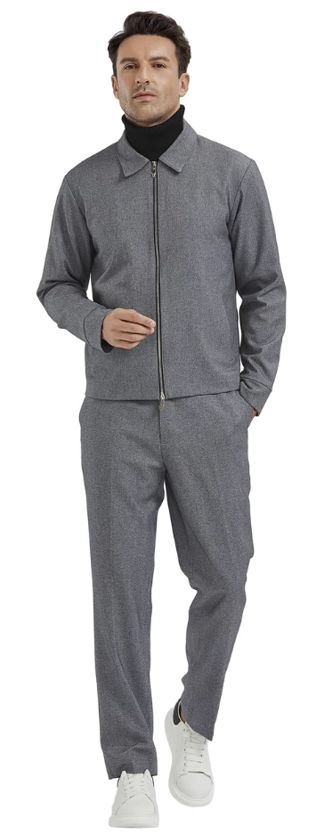 Tazio Men's 2 Piece Track Suit Set- Solid Texture 3 Tazio Men's 2 Piece Track Suit Set- Solid Texture