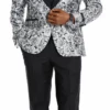 Tazio Men's 4 Piece Skinny Fit Suit - Two Tone Paisley