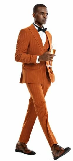 Tazio Men's 3 Piece Skinny Fit Suit - Sleek Pinstripe 8 Tazio Men's 3 Piece Skinny Fit Suit - Sleek Pinstripe -Empire Shop m369sk 1 opt