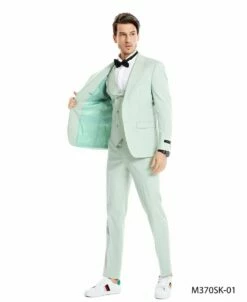 Tazio Men's 3 Piece Skinny Fit Suit - Lighter Tones 11 Tazio Men's 3 Piece Skinny Fit Suit - Lighter Tones -Empire Shop m370sk 01 03 59589.1644618472 opt