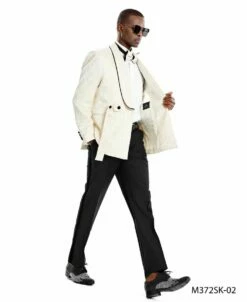 Tazio Men's 2 Piece Skinny Fit Suit - Dark Trim Paisley -Empire Shop m372sk 02 04 31762.1644619235 opt