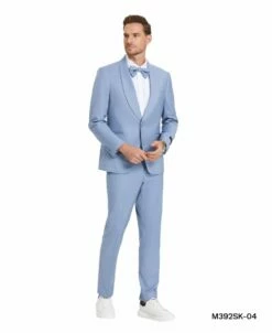 Tazio Men's 2 Piece Skinny Fit Suit - Smooth Color 10 Tazio Men's 2 Piece Skinny Fit Suit - Smooth Color -Empire Shop m392sk 04