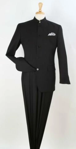 Apollo King Men's 2 Piece Nehru Style Suit - 5 Button Mandarin