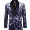 Empire Men's Luxurious Sport Coat - Dark Floral Pattern -Empire Shop me331h 01 96247.1572285323
