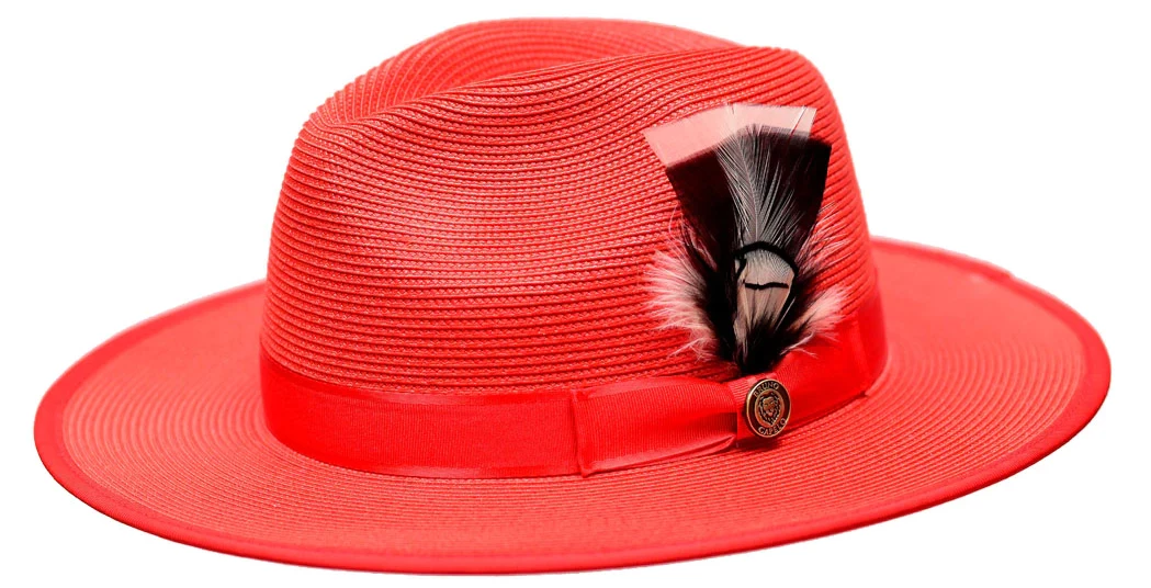 Bruno Capelo Men's Fedora Style Straw Hat - Flat Brim Hat 6 Bruno Capelo Men's Fedora Style Straw Hat - Flat Brim Hat - Image 4
