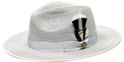 Bruno Capelo Men's Fedora Style Straw Hat - Flat Brim Hat 12 Bruno Capelo Men's Fedora Style Straw Hat - Flat Brim Hat -Empire Shop michaelangelo silver